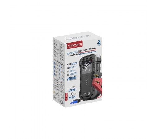 Пускозарядний пристрій Promate SparkTank-20 20000mAh 1000A/2000A Jump Starter Black Пускозарядний пристрій Promate SparkTank-20 20000mAh 1000A/2000A Jump Starter Black