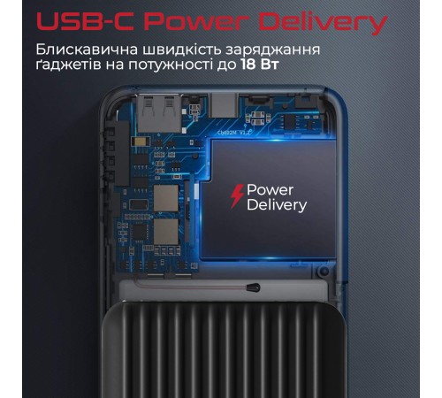 Універсальна мобільна батарея Promate Titan-30 Black 30000mAh