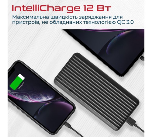 Універсальна мобільна батарея Promate Titan-30 Black 30000mAh