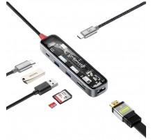 USB-хаб Promate TransHub-Lite USB Type-C Grey