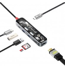 USB-хаб Promate TransHub-Lite USB Type-C Grey