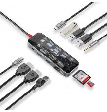 USB-хаб Promate TransHub-Pro USB Type-C Grey