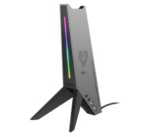 Підставка для навушників Vertux Zulu 2xUSB 2.0 / Mini Jack 3.5 мм Black